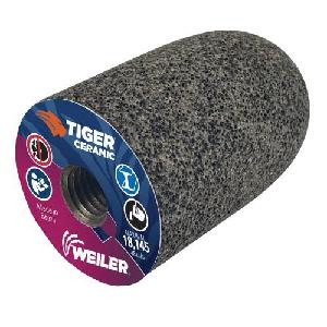 Grinding Cone, Portable, Series: 18R, 2 in Diameter Maximum, 3 in Head Thickness, 20 Grit, HZA20S Grade, 5/8-11 Center Hole, Synthetic Resin Bond, Type 18R/Round Tip Shape, 5/8-11 UNC Thread, 18145 RPM Maximum, Ceramic Abrasive