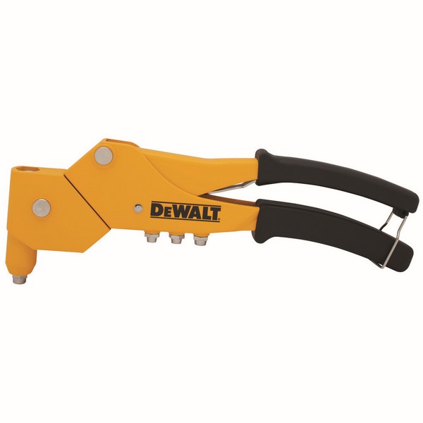 Hand Riveter, Heavy Duty, 3/32 in, 1/8 in, 5/32 in, 3/16 in Rivet Diameter, Swivel Head, Cast Aluminum, Contoured Handle