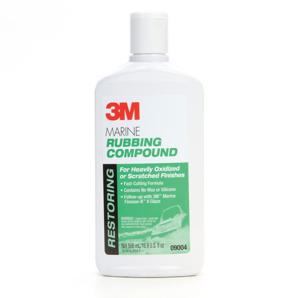 Marine Rubbing Compound, 16 oz Container, Bottle Container, Tan