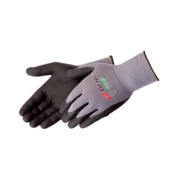 Glove, Series: F4600, XL Size, Microfoam Nitrile Palm, Nylon/Lycra, Black/Gray, Seamless Style, Knit Wrist Cuff, Palm and Fingers Coating Coverage, Resists: Abrasion/Cut/Puncture/Tear
