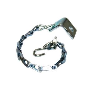 Chain and Clip Assembly, For Use With: 26750 55 gal Safety Drum Cover, Steel, Zinc Plated, Silver