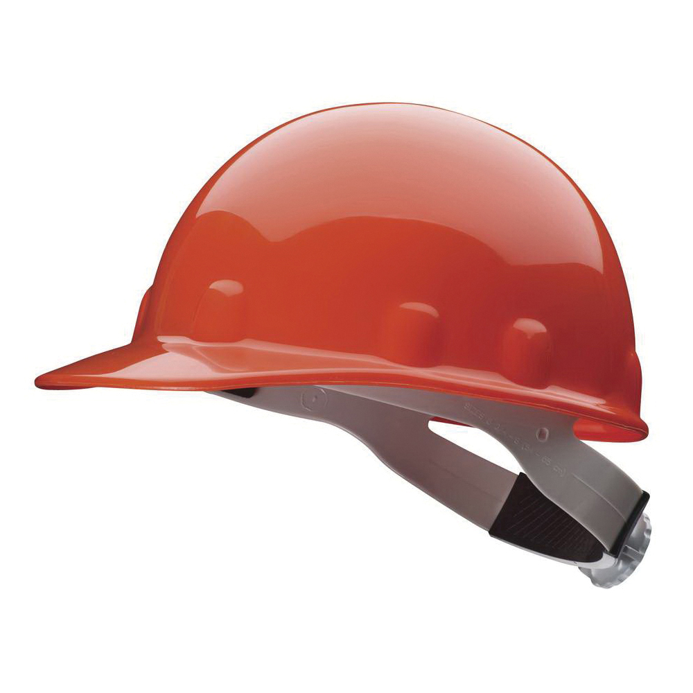 Hard Hat, Cap Style, Series: E2, Fits Minimum Hat Size: 6-1/2, Fits Maximum Hat Size: 8, Orange, Thermoplastic, 8-Point Suspension, ANSI Electrical Class Rating: Class C, E and G, ANSI Impact Rating: Type I, Slotted: No, Ratchet Adjustment