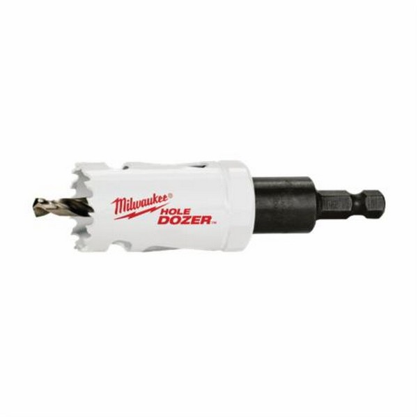 Hole Saw, 13/16 in Dia, 1-5/8 in Cutting Depth, 3.5 TPI, 1/4 in Dia x 3-1/2 in L Drill, Bi-Metal/8% Cobalt Cutting Edge, Carbon Steel Body, Toothed Cutting Edge, 630/280/425/210 RPM, Use Arbor: 49-56-7210/49-56-7240/49-56-7250 and 49-56-9100, Applica
