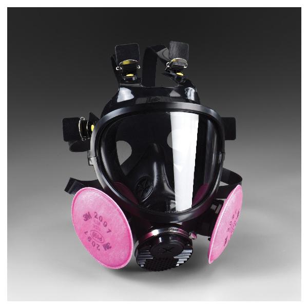 Full Facepiece Respirator, Reusable, Series: V Series 7800, S Size, Neoprene/Silicone Headstrap, 6-Point Suspension, Bayonet Connection, Resists: Multi-Contaminants, Black