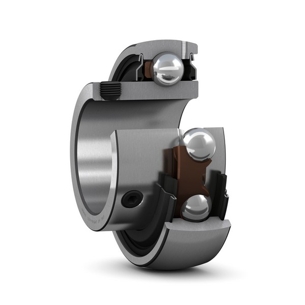 Standard Duty Ball Insert Bearing, 1 Inch Inside Diameter, 52 mm Outside Diameter, 1-5/64 Inch Inner Ring Width, Set Screw, Relubricatable
