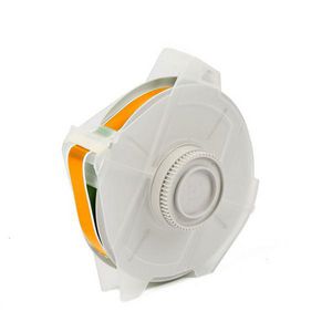 Cartridge Label, 100 ft Length, 1/2 in Width, B-595 Vinyl, Orange, For Use With: Industrial Label Maker, -40 to 180 °F, Permanent Acrylic Adhesive, Gloss