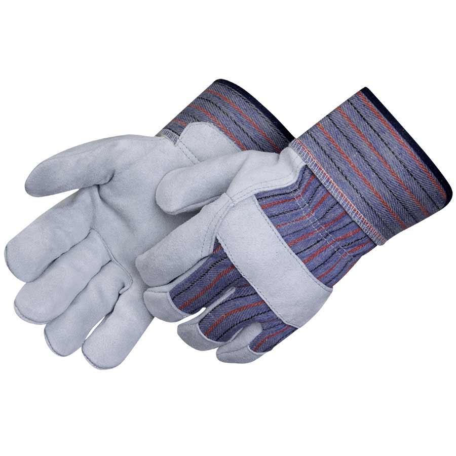 Glove, Premium, Series: 3250A, Leather Palm, Blue/Gray, Gunn Cut Style, Cotton Lining, 2-1/2 in Length