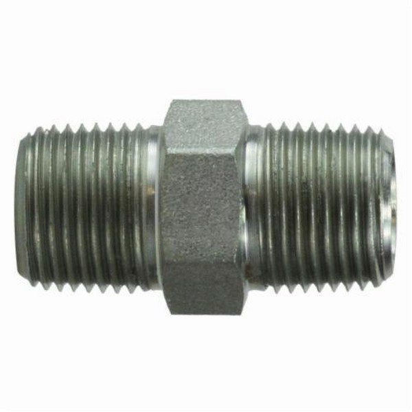 Hex Pipe Nipple, Fitting/Connector Type: Nipple, 1/4 Inch Nominal, MNPT, Steel, Import