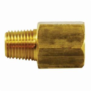 Adapter, Fitting/Connector Type: Adapter, 1/2 Inch Nominal, MBSPT x FNPT, Brass, Yellow