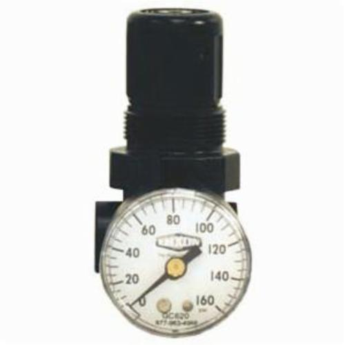 Water Regulator, Miniature Non-Relieving, Series: Series 1 R91, 1/4 Inch PTF Port, 1.75 gpm, 150 psi Pressure, 35 to 125 °F Water Service/0 to 125 °F Air Service, Acetal Body