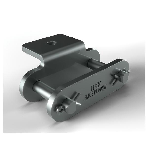 Conveyor Connecting Link, A-1 Attachment Cottered Double Pitch, C2050 Chain, 1-1/4 in Pitch, 0.2 in Pin Dia, 0.591 in Link Plate Height, 0.08 in Link Plate Thickness
