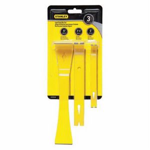 Pry Bar Set, Light Duty, 5-1/2 in, 7 in, 9 in Lengths Included, 3 Piece, Steel, Powder Coated, 1-1/2 W