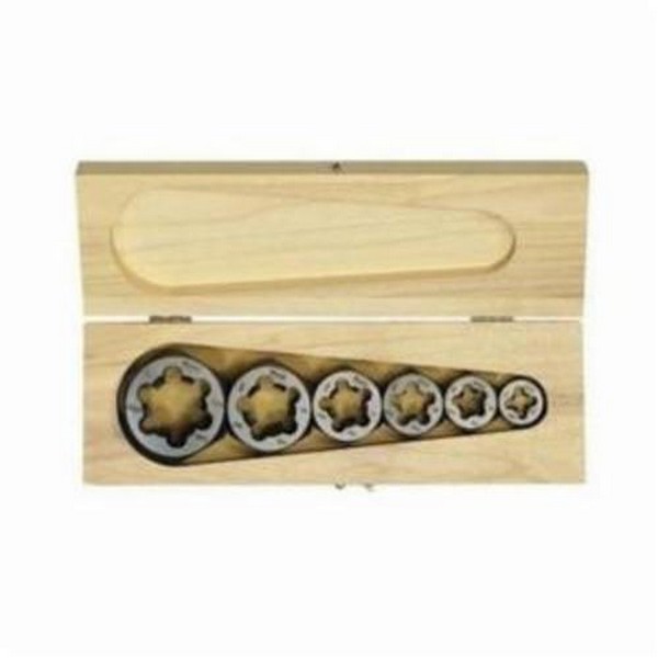 Die Set, Hexagon Re-Threading, 6 Piece, High Carbon Steel