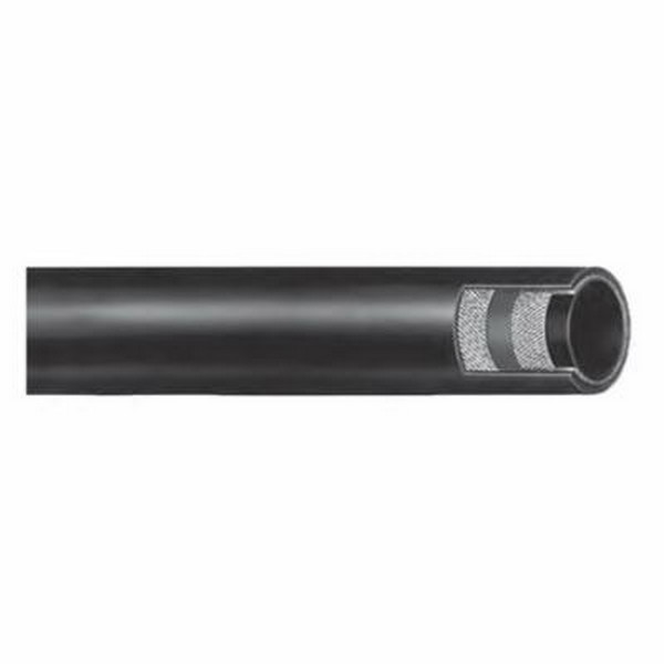 Water Discharge Hose, 8 in Nominal, 8.45 in OD, 20 ft Length, psi Working, -25 to 180 deg F, Plioflex® Synthetic Rubber Tube/Cover, Black