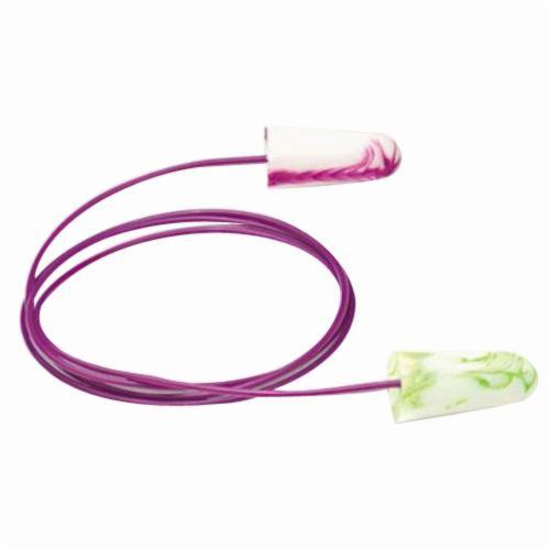 Disposable Ear Plug, Corded Single Use, Series: SparkPlugs®, 33 dB Noise Reduction Rating, Tapered, Universal, Assorted Plug, Polyurethane Foam Plug, Purple Cord