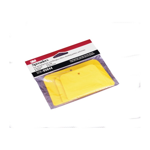 Spreader/Applicator, 4 Inch Width, For Use With: Fiberglass Fillers, Finishing Putties, Resins and Spreading Body, Plastic, Yellow