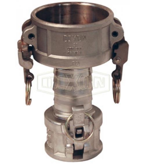 Adapter, Type DD, Series: Boss-Lock, Fitting/Connector: Coupling, 2 x 1 in Nominal, 125 psi Pressure, 316 Stainless Steel