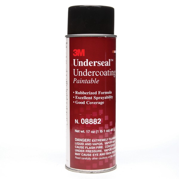 Paintable Undercoating, Series: Underseal™, 24 oz Container, Aerosol Can Container, Liquid Form, Black
