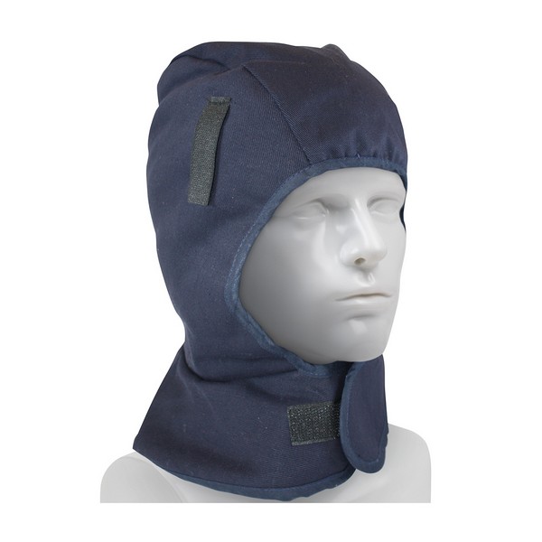 Winter Liner, Non-FR Shoulder Length, Universal, Navy, 260 gsm 100% Polyester Fleece, 1 Layers, 13.8 in Length, Hook and Loop Closure