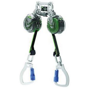 Personal Fall Limiter, 2-Leg Mini, 400 lb Load, 6 ft Length, Aluminum Line, Specifications Met: ANSI Z359.14, CSA Z59.2.2