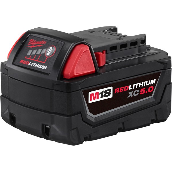 Cordless Battery Pack, Rechargeable, Lithium-Ion Battery, 5 Ah Battery, 18 VDC Charge, 1/2 hr Charging, For Use With: Cordless Power Tool
