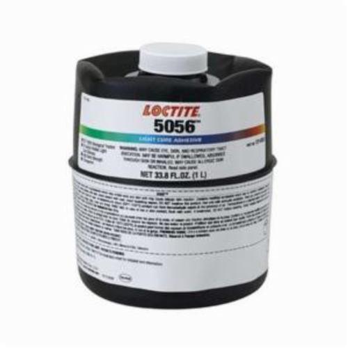 Silicone Adhesive, Light Cure Self-Leveling High Adhesion, Series: 5056™, Bottle Container, 1 L Container, Silicone Base, Clear, 1 Specific Gravity, 82 deg C Flash Point, 20.8 g/L VOC, Flammability: 4, Applicable Materials: Glass, Metal, Plastic, Pol