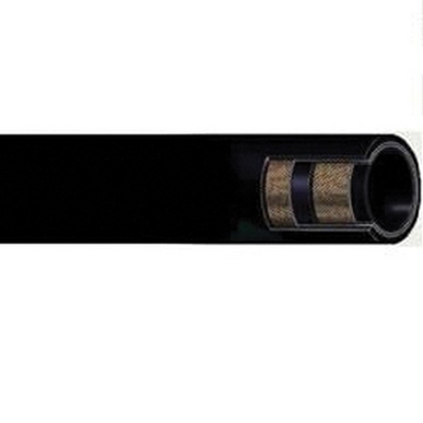 Softwall Wet Exhaust Hose, 1-1/2 in Nominal, 1.92 in OD, 25 ft Length, 100 psi Working, -20 to 180 deg F, Chemivic™ Synthetic Rubber Cover/Nitrile Synthetic Rubber Tube, Wrapped, Black