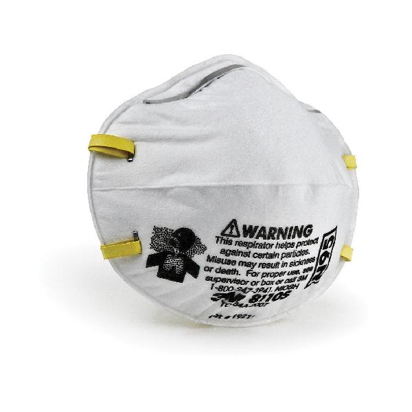 Particulate Respirator, Cup Style Disposable, S Size, N95 Filter Class, 0.95 Filter Efficiency, Braided/Dual/Non-Adjustable Headstrap, 2-Strap Suspension, Resists: Certain Non-Oil Based Particles, Dust and other Particles, Polypropylene, White