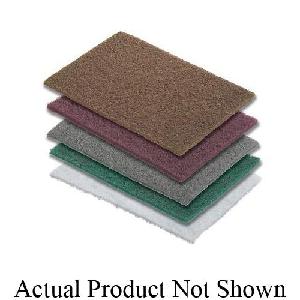 Hand Pad, 9 in Length, 6 in W, Aluminum Oxide Abrasive, White Pad Color, Applicable Materials: Aluminum, Brass, Copper and Stainless Steel