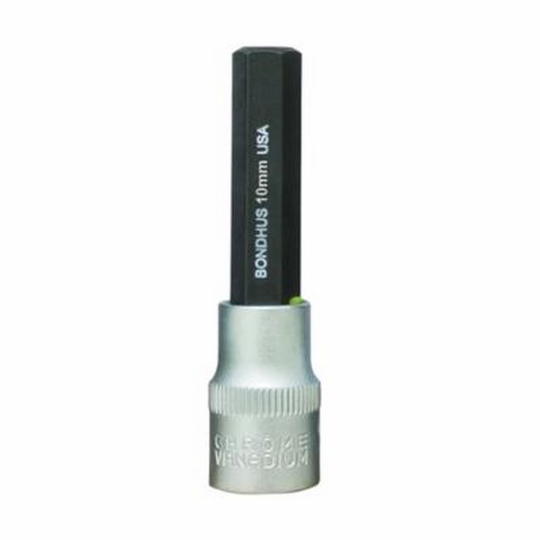 Driver Socket Bit, Series: ProHold®, Measurement System: Metric, 3/8 Inch Drive, Hex Bit, 10 mm Bit, 50 mm Overall Length, Protanium® High Torque Steel, ProGuard™
