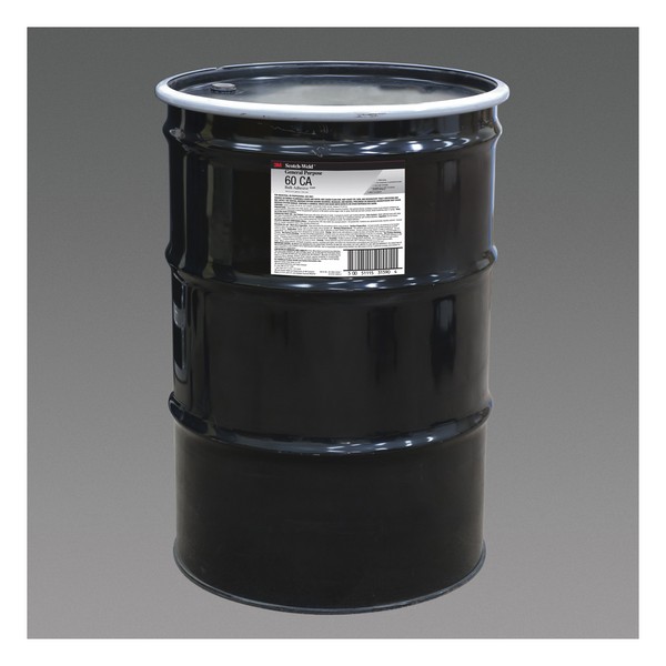 Spray Adhesive, General Purpose Industrial Grade Medium Strength, Drum Container, 54 gal Container, 78.1 sq-ft/lb Coverage, 1 to 2 min Drying, 2 to 60 min Setting, 60 min Curing, Clear