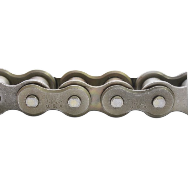 Riveted Roller Chain, 1/2 Inch Pitch, 40NP Chain, 1-Strand, 10 Feet/Box, Carbon Steel