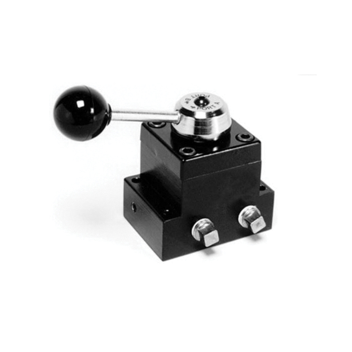 Pump Mounted Valve, Closed Center Manual, 3/8 in NPTF Port, 10000 psi Pressure, 5 cu-ft/min Flow Rate, 4-Way Ports/Ways, Media: Oil, Lever Operated Actuation, Steel Body