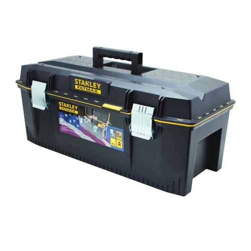 Tool Box, Extra Heavy Duty Professional, 12 in Width, 11 in Height, 9.2 gal, Structural Foam, Black/Yellow