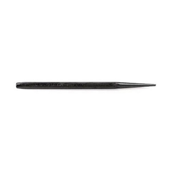 Starting Punch, 1-Piece, 6 in Overall Length, 7/32 in Punch, Parabolic, Steel, Black