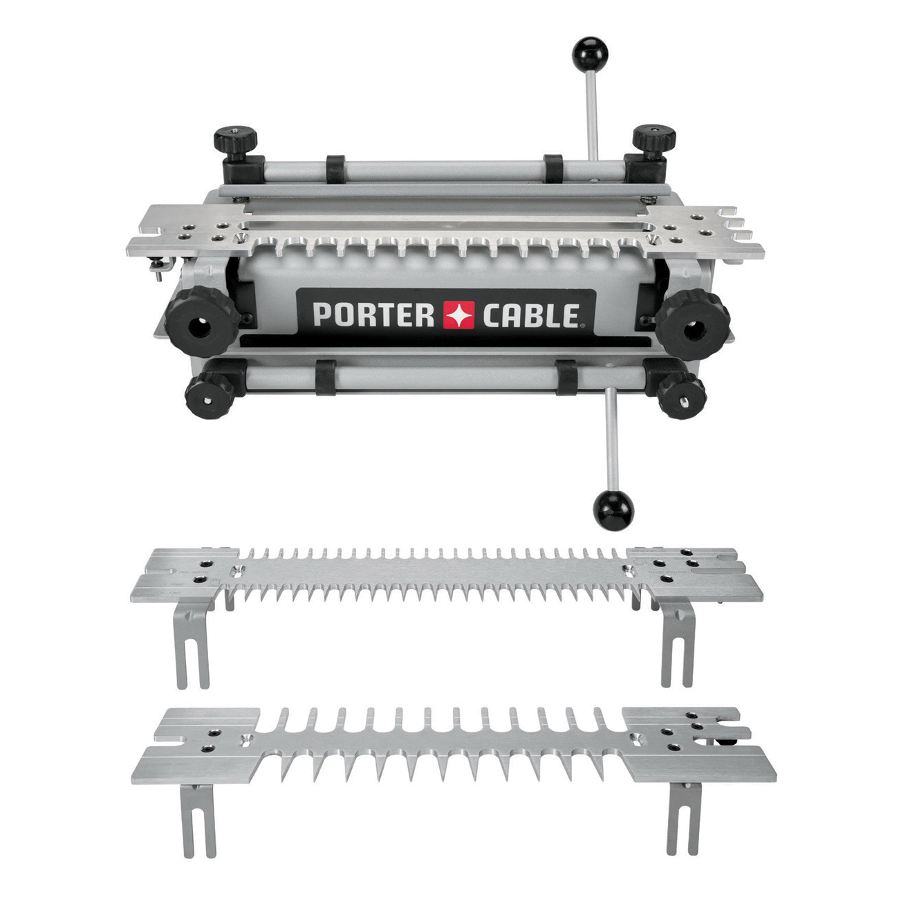 Dovetail Jig Combination Kit, Deluxe Doweling, 12 in W x 1/4 to 1-1/8 in THK, 1/4 in Shank Bit, Steel, Gray