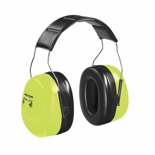 Ear Muffs, 21 dB Noise Reduction, Over-the-Head Band Position, Black/Green