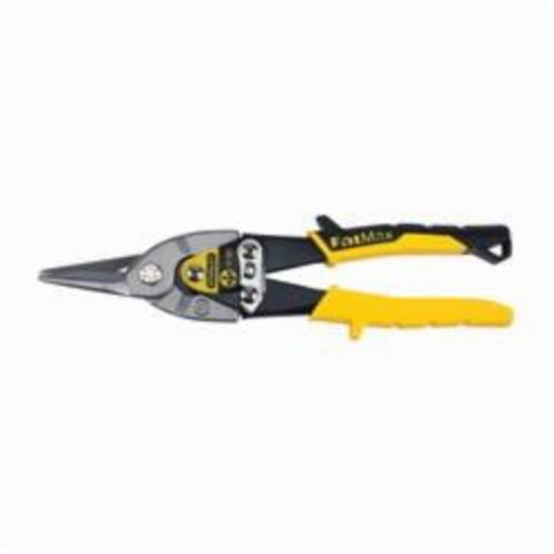 Aviation Snip, Compound Action, Cutting Capacity: 18 ga Cold Rolled Steel, 23 ga Stainless Steel, 1-1/2 in Length of Cut, Straight Snip Type, 12-1/2 in Overall Length, Serrated Blade, Forged Chrome Molybdenum Steel Blade, Bi-Metal Grip, ANSI Specifie