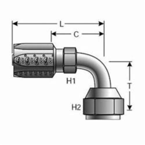 D.O.T. Coupling, 0.40625 Inch Hose ID, 5/8 Inch Stem Hex, 2.79 Inch Length, Steel