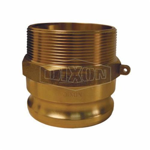 Cam and Groove Adapter, Type F, Fitting/Connector Type: Adapter, 1 Inch Nominal Size, Male Adapter x MNPT, 2-25/32 Inch Length, 250 psi, Brass, Import