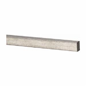 Key Stock, Oversized, C1018 Steel, 1 Foot Length, 3/32 in Width, 3/32 in Height, Zinc Plated, Square