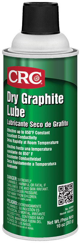 Extremely Flammable Dry Graphite Lubricant, 16 oz. Aerosol Can, Liquid, Black, 0.66