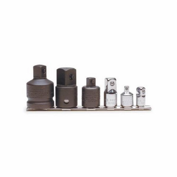 Socket Adapter Set, 6-Piece, Measurement System: Imperial, Specifications Met: ASME B107.2/B107.500, Black Oxide/Full Polished