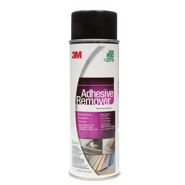 Adhesive Remover, 24 fl-oz, Aerosol Can, Liquid, Clear, Mild Solvent