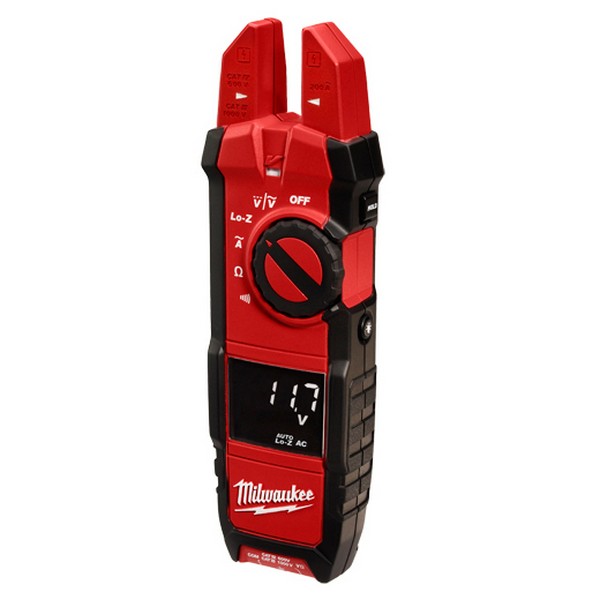 Fork Meter, Heavy Duty Digital, 200 A, 1000 VAC/VDC Electrical Rating, 40 mOhm Resistance, 50/60 Hz Frequency, 5/8 in Jaw, 4000 Count, High Contrast White on Black LCD Display, True RMS AC Response, +/-2% +/-5 Digits AC Current Accuracy, Safety Ratin