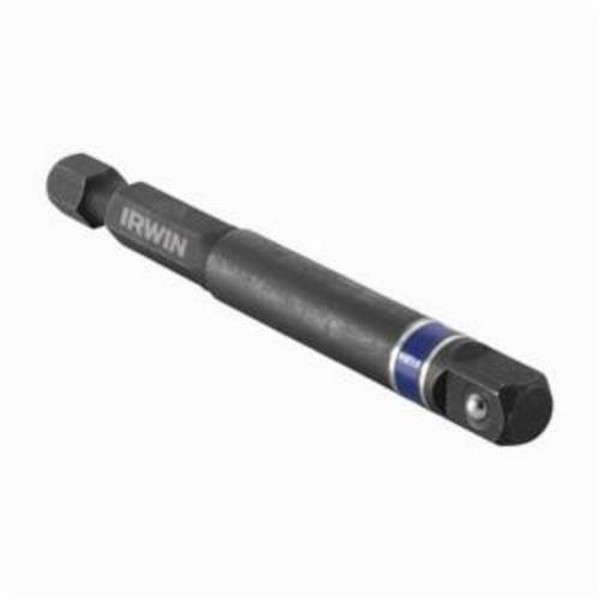 Socket Adapter, Ball Lock, Yes Impact Rated, Measurement System: Imperial, Hex x Square Drive, 1/4 in Male Drive, 3 in Overall Length, Male x Male Adapter, Black Oxide