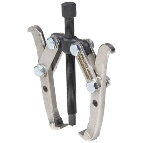 Gear Puller, 2 ton, 3-1/2 in Max Reach, 4 in Max Spread, 2 Jaws, 4 in Overall Length, 3/8-24 x 4-3/4 in Screw, Yes Reversible, Alloy Steel