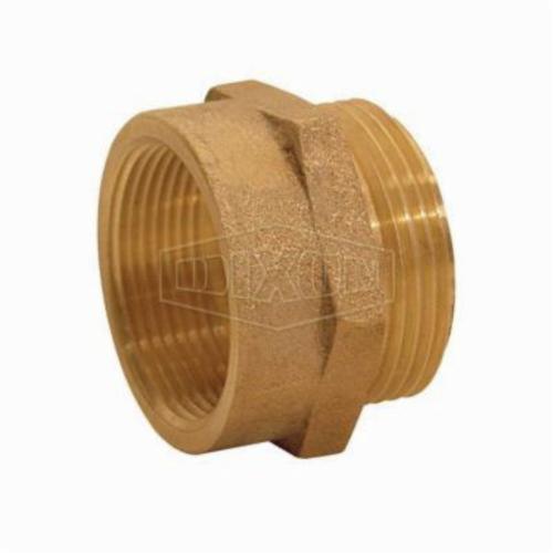 Hex Female to Male Nipple, 3 Inch Nominal, FNPT x Male NH NST, Brass, Domestic