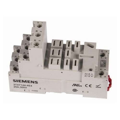 Relay Socket, Plug-In Touch Safe, 11 Pins, -40 to 55 °C, For Use With: 3TX71 Series Plug-In Relay, DIN Rail/Panel Mounting, IP20 Enclosure