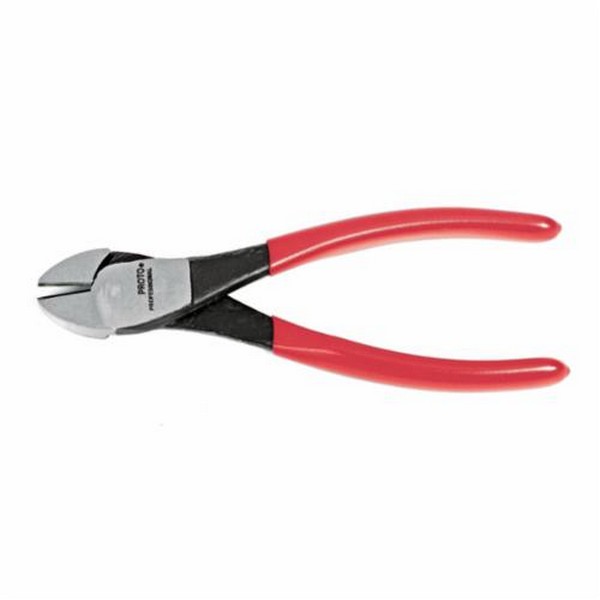 Diagonal Cutter Plier, Heavy Duty, Oval Jaw, 3/4 in L x 1-7/32 in W x 15/32 in THK Jaw, Forged Alloy Steel Jaw, 8-1/2 in Overall Length, ANSI B107.11, Federal GGG-P-468A, No, Red